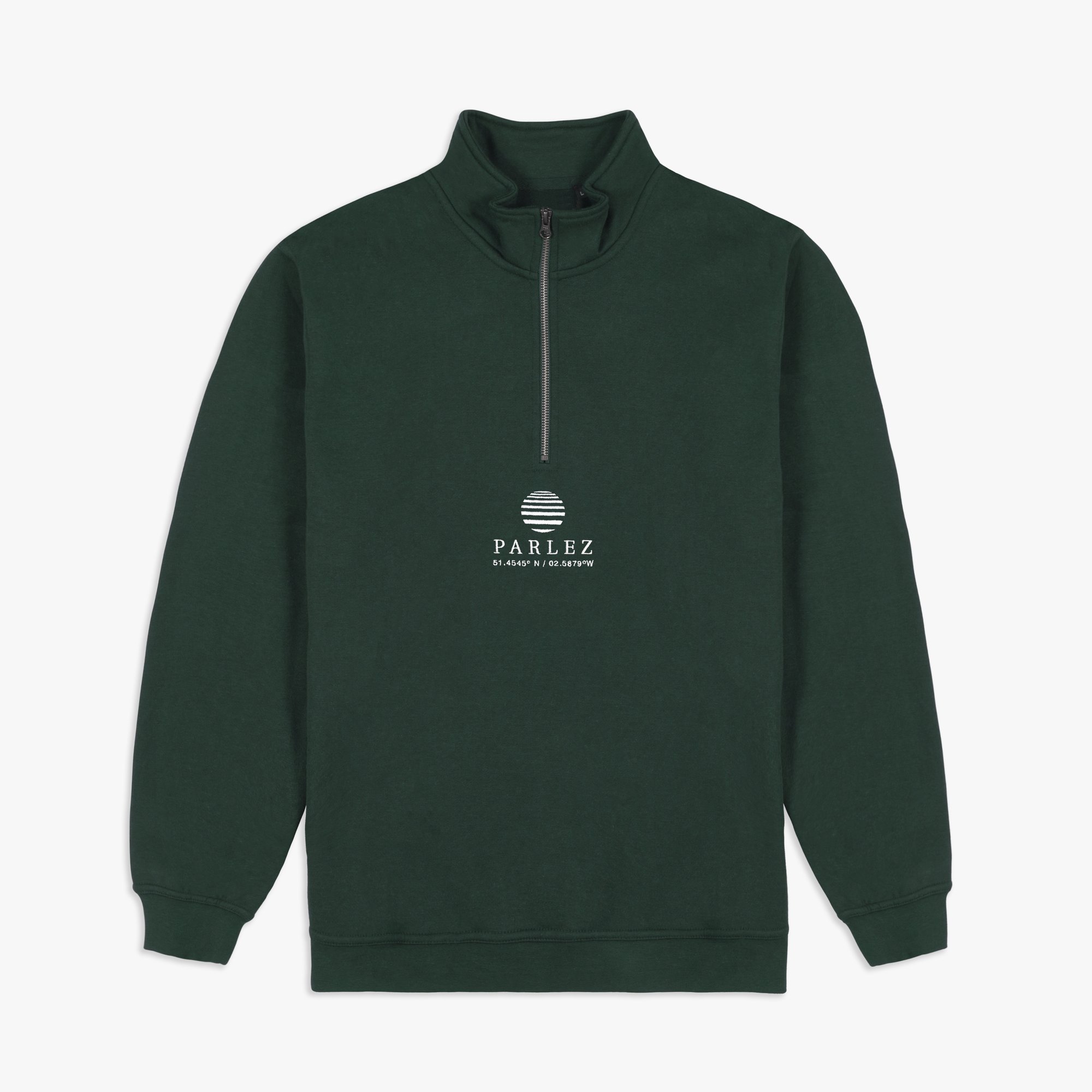 Parlez Purcel 1/4 Zip Sweatshirt - Forest