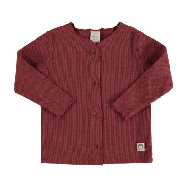 Bean's Barcelona Burgundy Organic Cotton Striped Rib Jacket