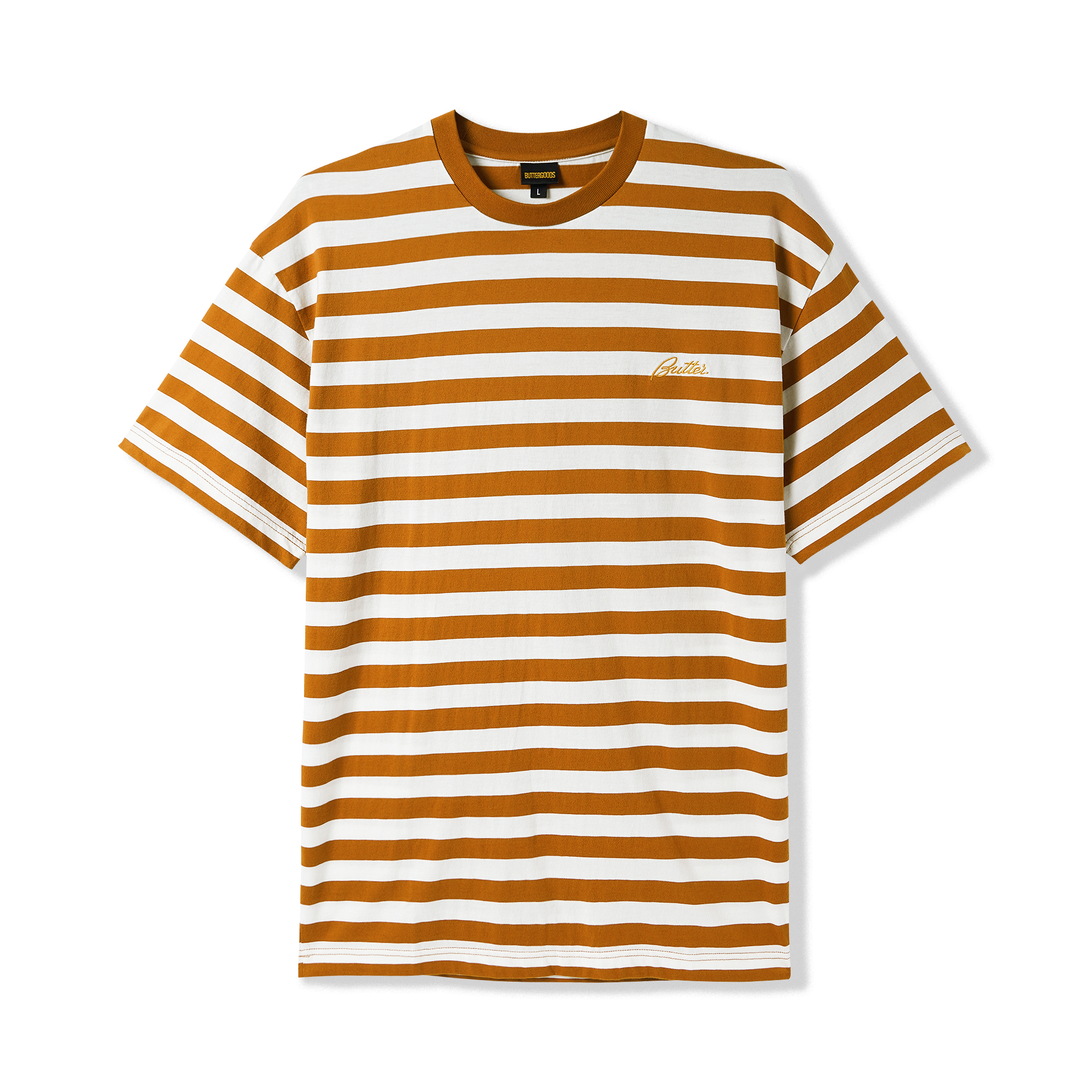 BUTTERGOODS Hume Stripe Tee - Brown