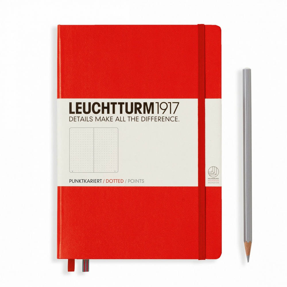 Leuchtturm1917 Medium Red Paper Dotted Notebook