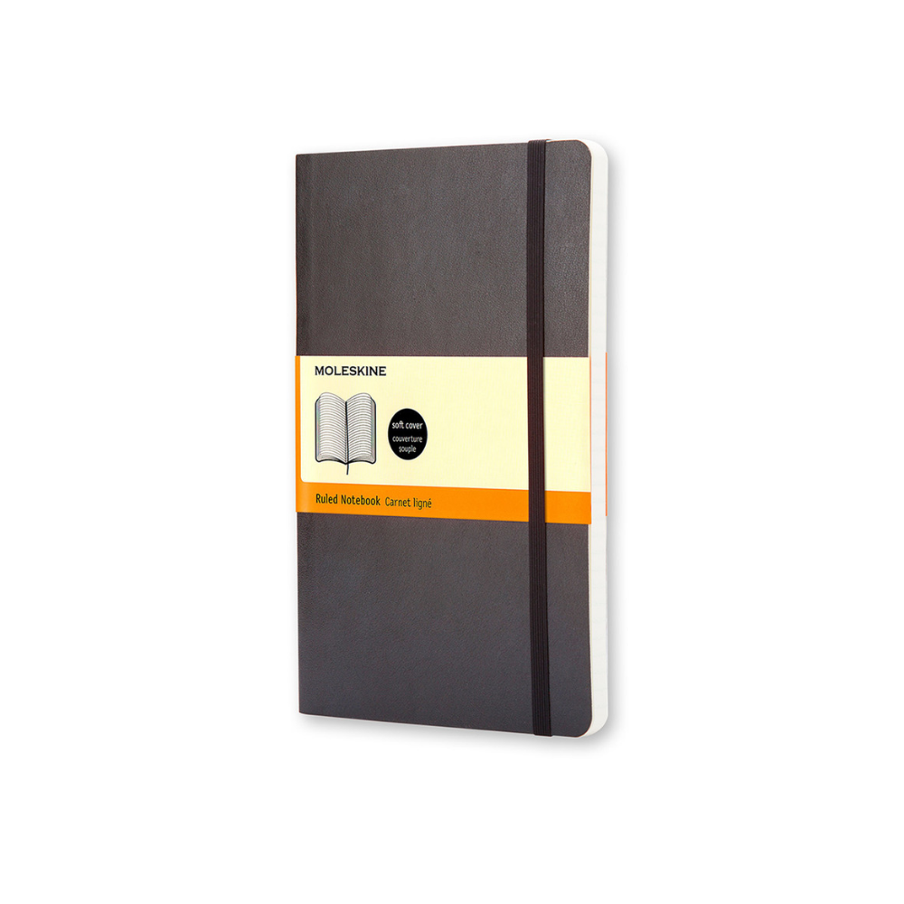 Moleskine  Large Black Soft Cover Ruled Notebook