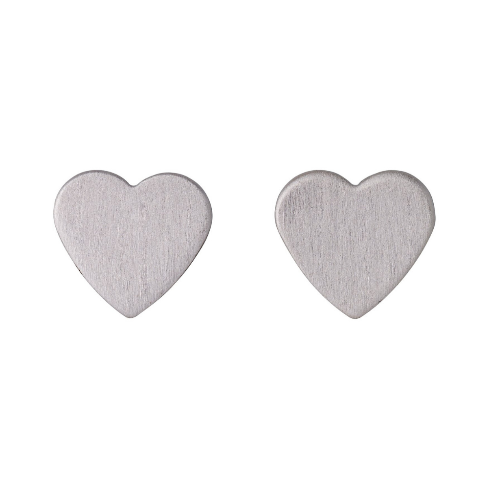 Pilgrim 0.9cm Silver Plated Vivi Heart Stud Earrings