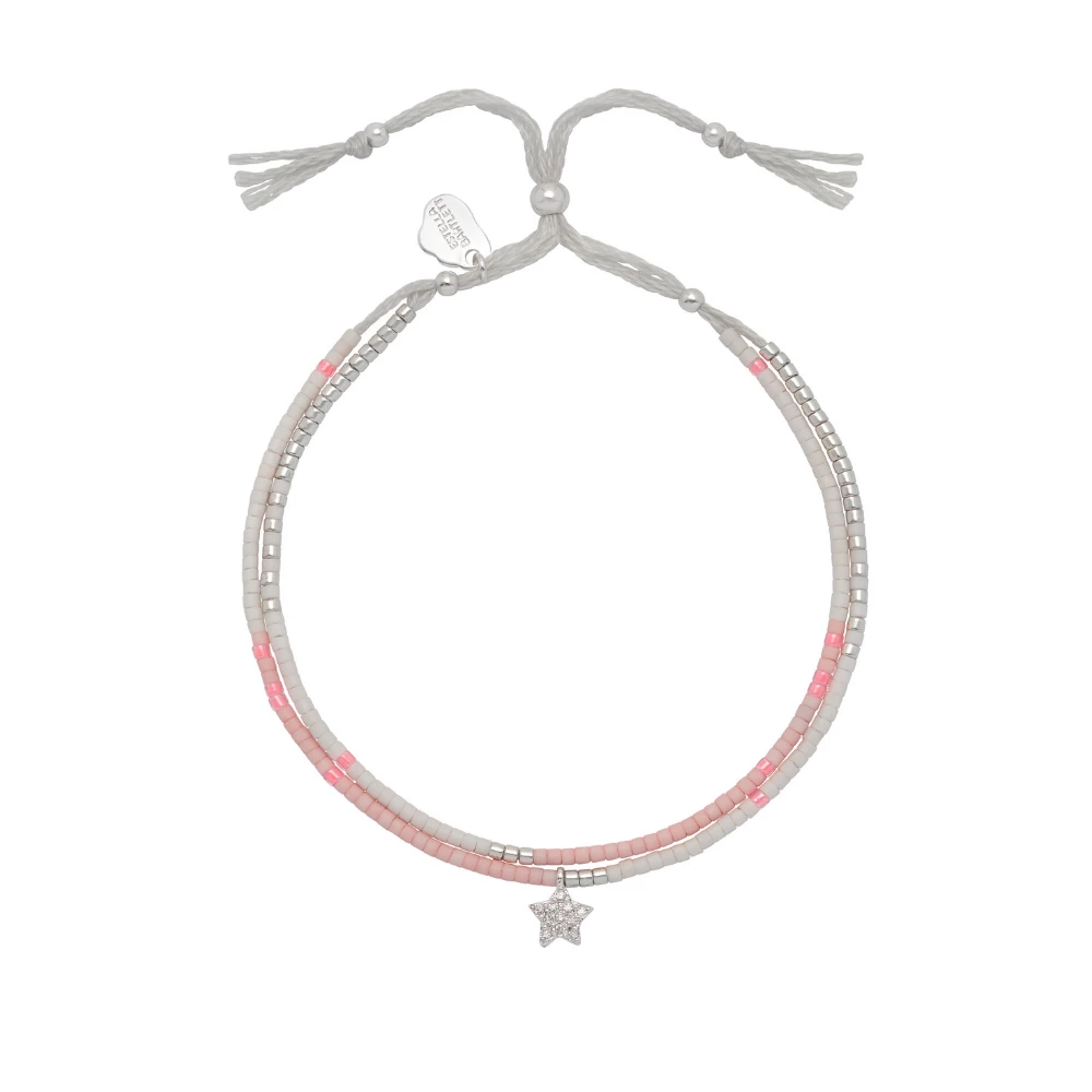 Estella Bartlett  Pink and Silver Phoebe Friendship Bracelet