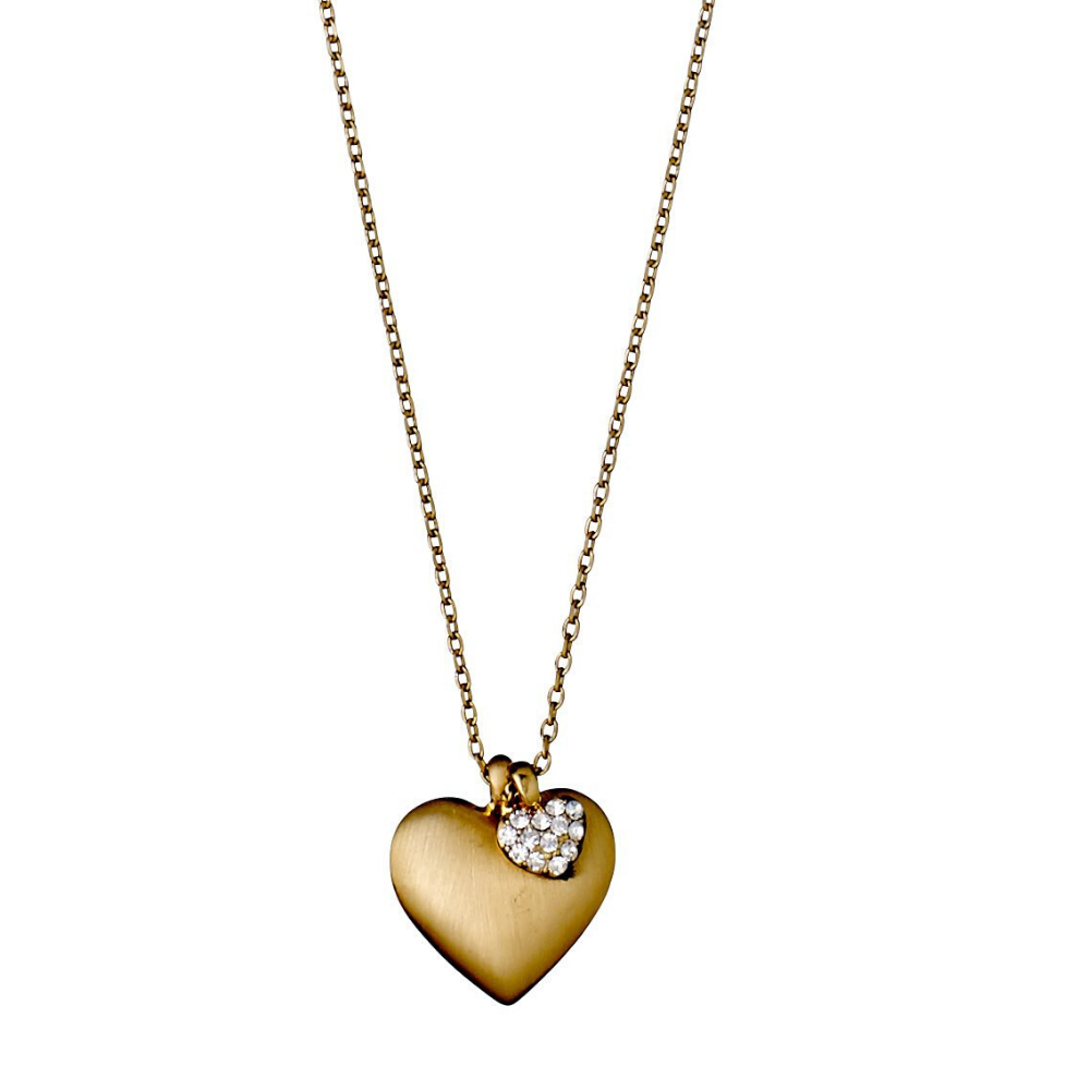 Pilgrim 40cm Gold Plated Sophia Large Heart Necklace