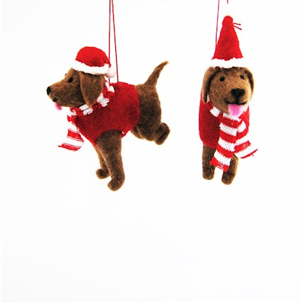 Ascalon Festive Dogs Hanging Decorations