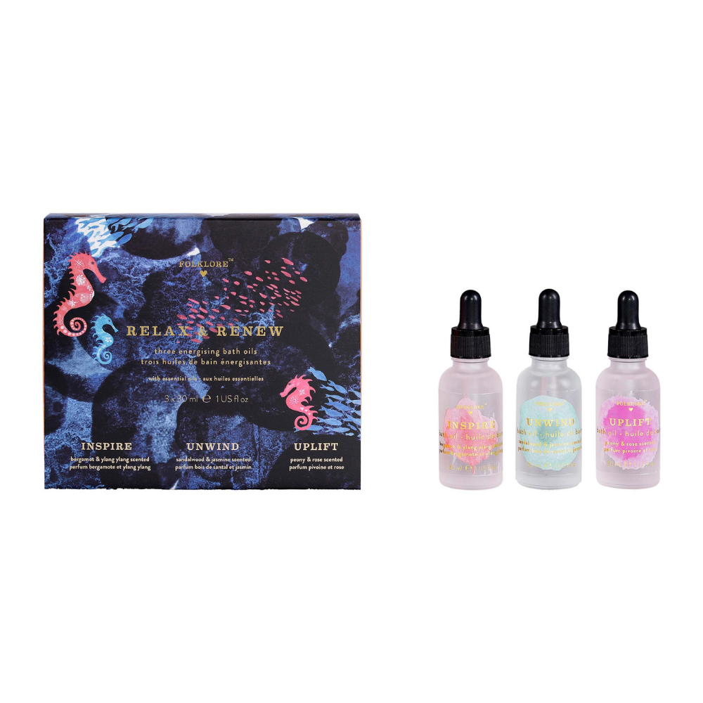 Wild & Wolf  Folklore Relax and Renew Bath Oils Set