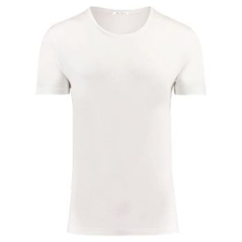 Stefan Brandt Elia 50 Blanco Crew Neck Open Edges