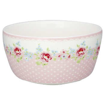 Green Gate Pink Porcelain Handle Meryl Pale Childrens Bowl