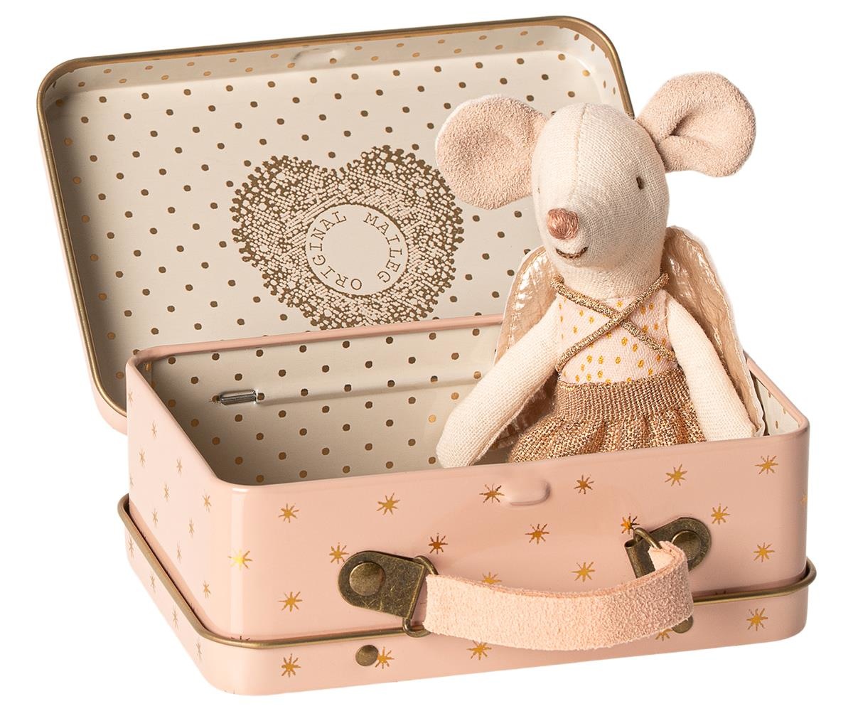 Maileg Guardian Angel Big Sister Mouse in Suitcase