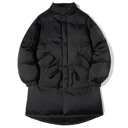 Partimento Duck Down Long Expedition Padded Coat in Black