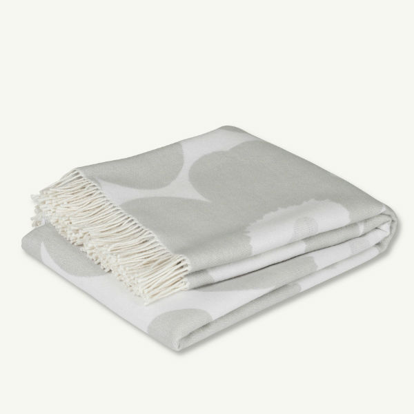 Marimekko Unikko Blanket Grey 