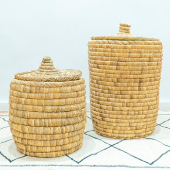 Madam Stoltz Natural Fiber Marrakech Basket | 42 x 65cm 