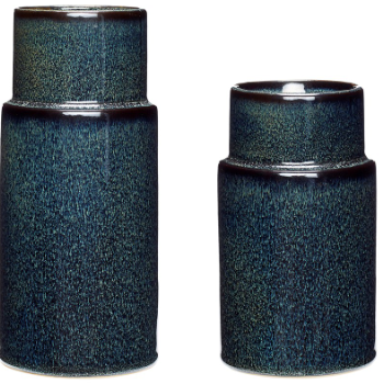 Hubsch Blue Stoneware Oil Vase | Medium
