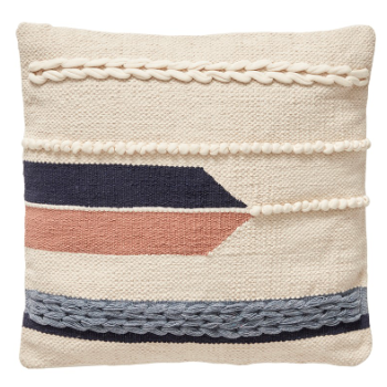 Hubsch Cotton Braid Cushion with Filling 50 x 50cm 