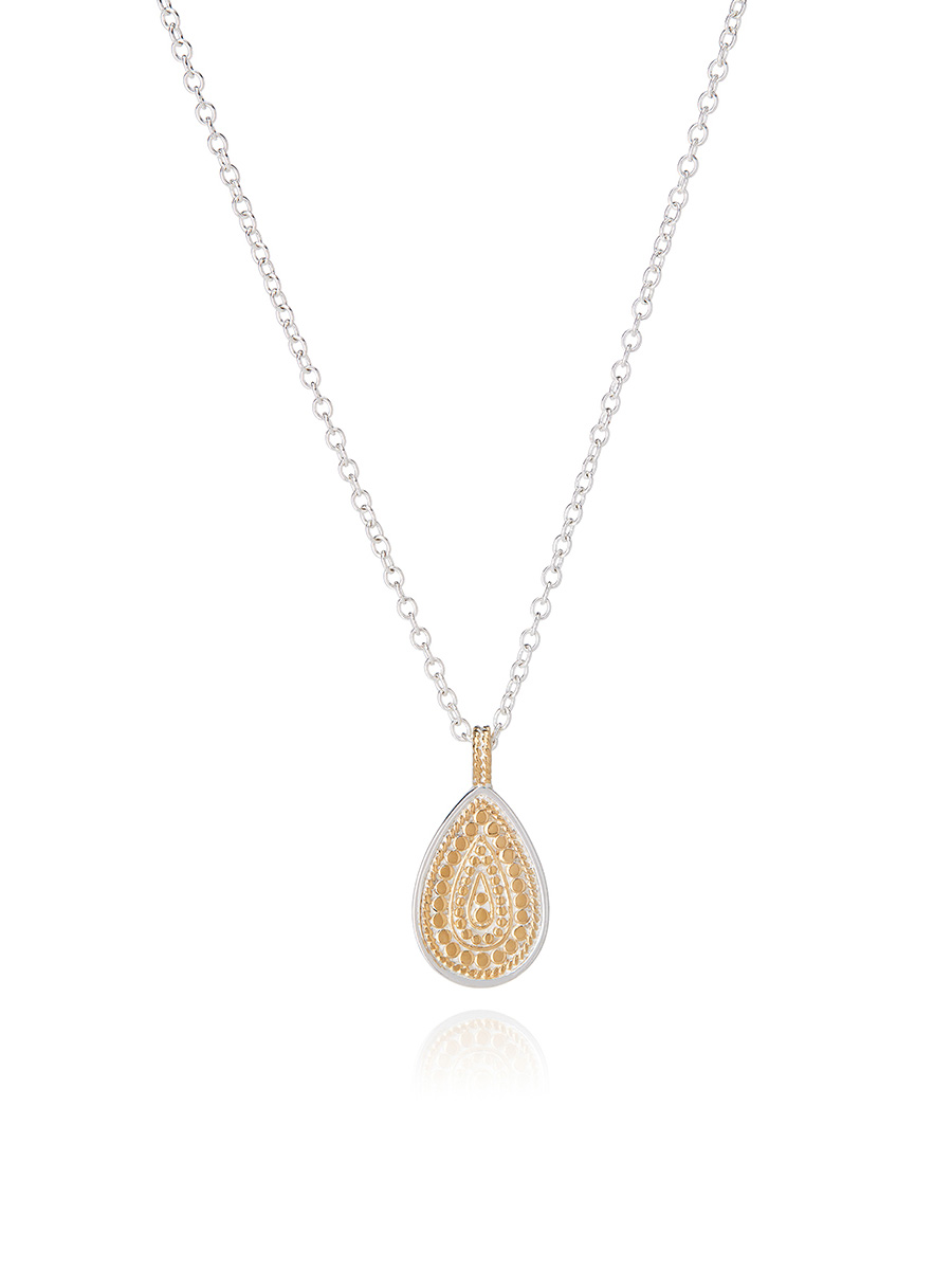 Anna Beck Gold and Silver Teardrop Pendant Necklace