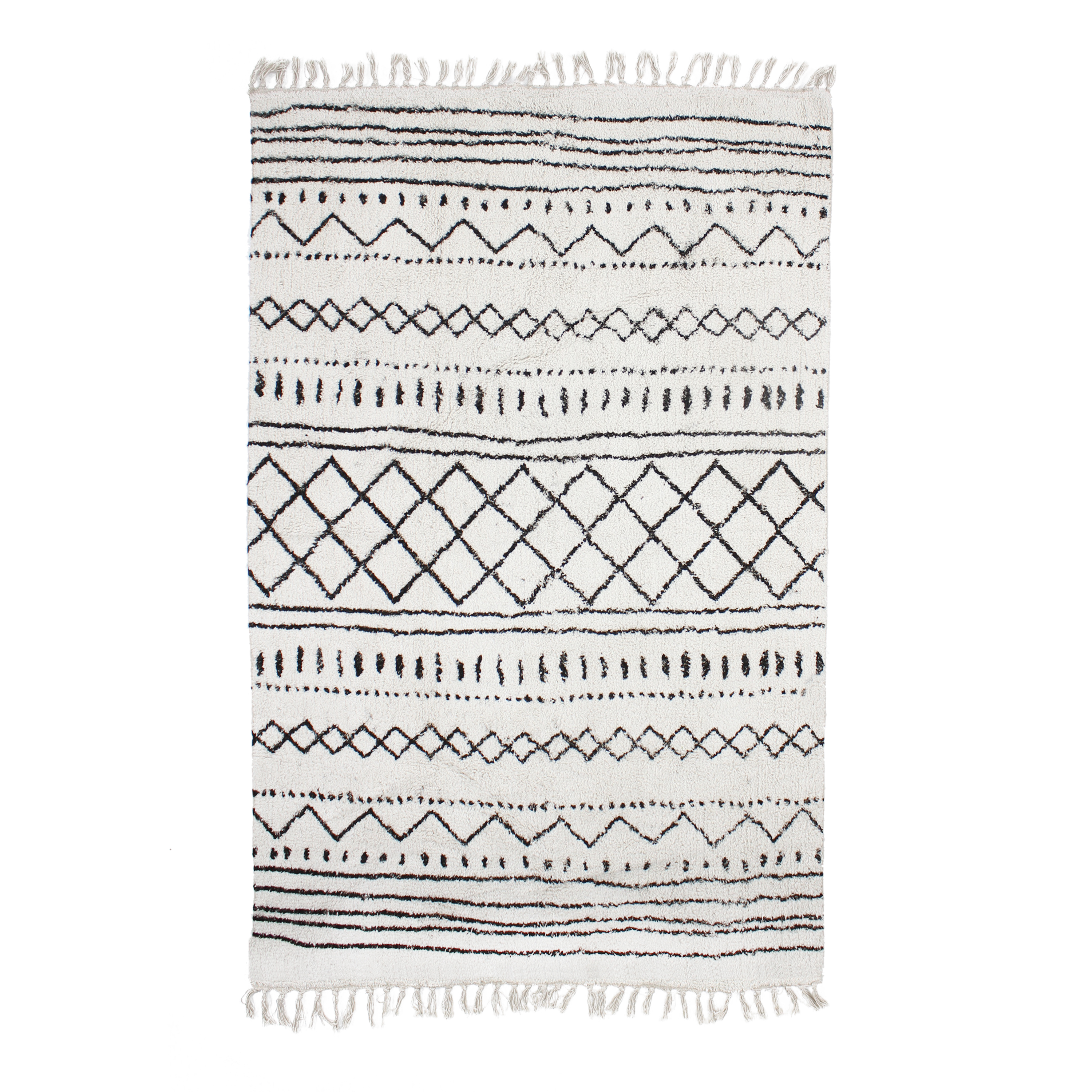 160 × 230cm Cotton Ethno Print Berber Carpet