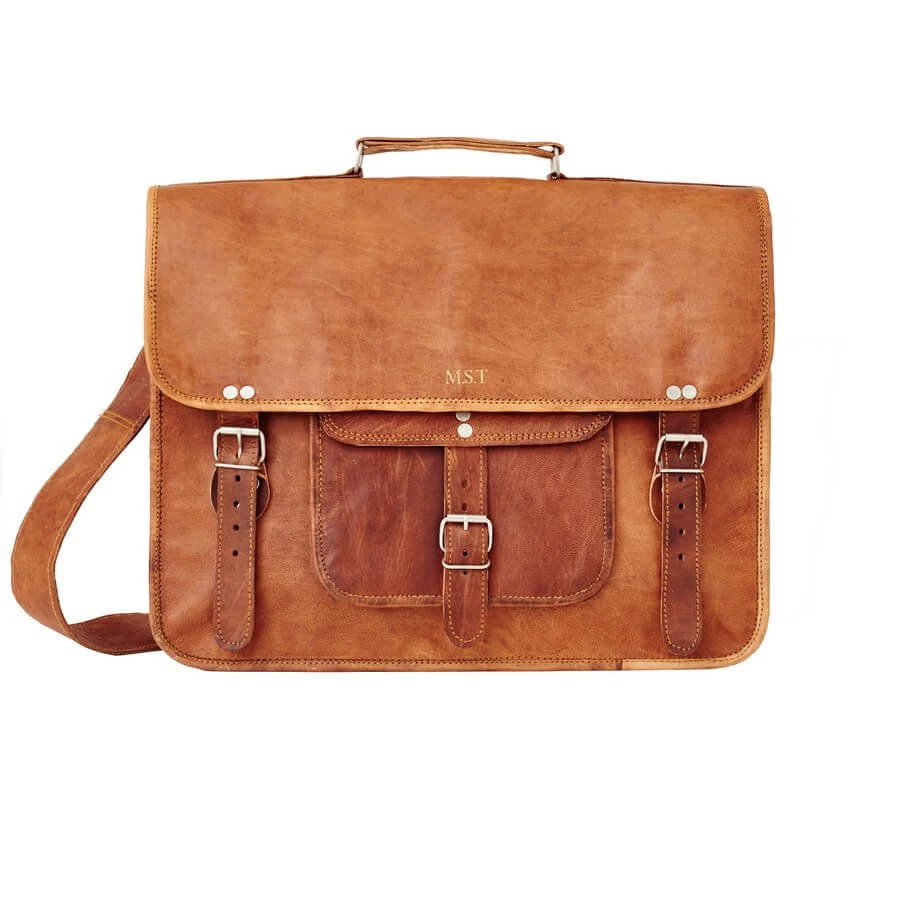 Vida Vida Large Classic Leather Satchel