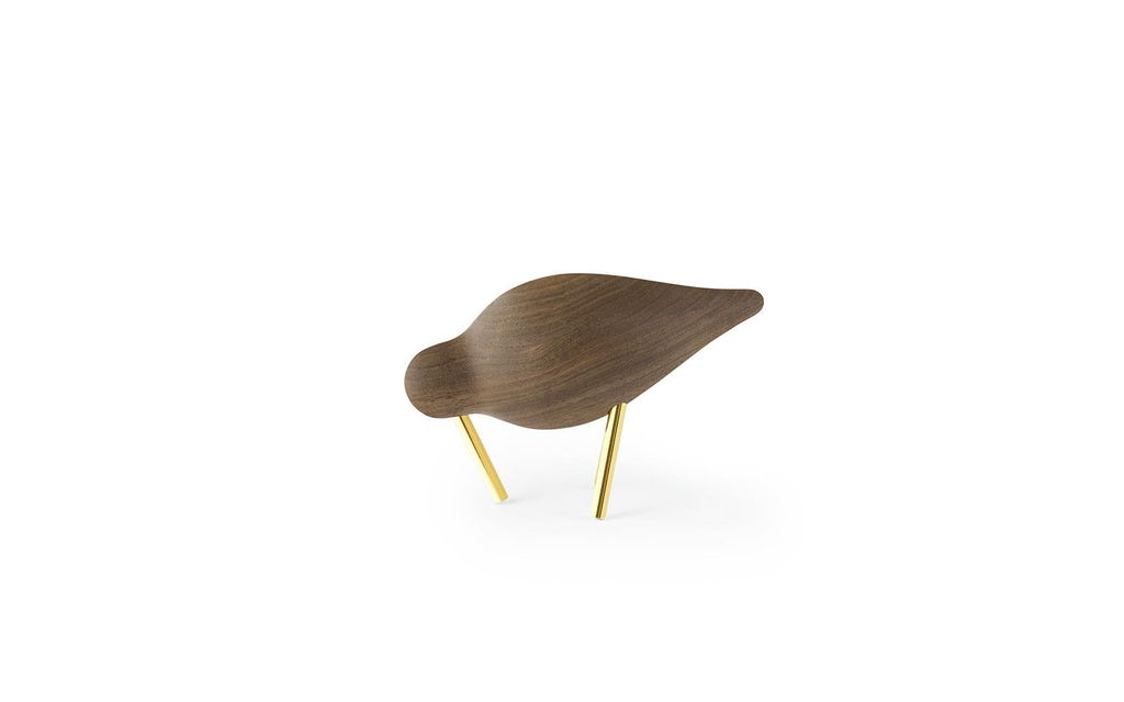 Normann Copenhagen Small Walnut Brass Shorebird