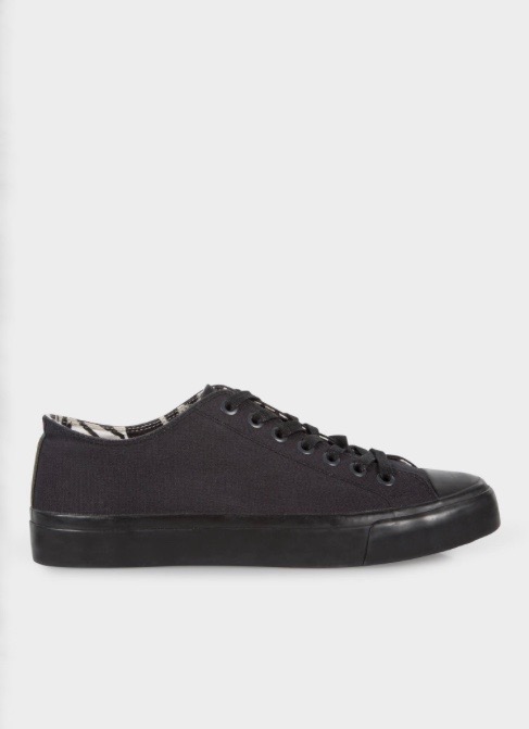 paul smith jeans Black Cotton Canvas Sneakers