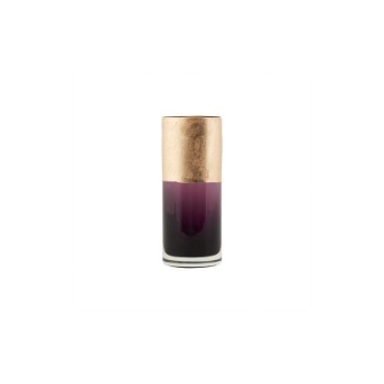 hubsch-purple-and-gold-glass-vase