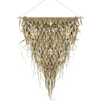 Medium Traingle Wooden and Jute Palm leaf 