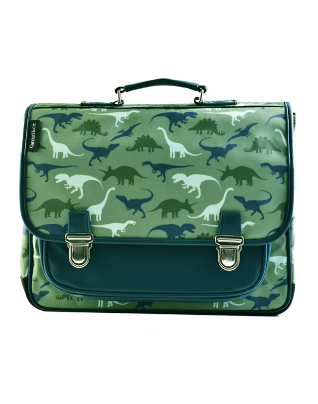 CARAMEL et CIE Large Green Polyester The Dinosaur Grand Satchel