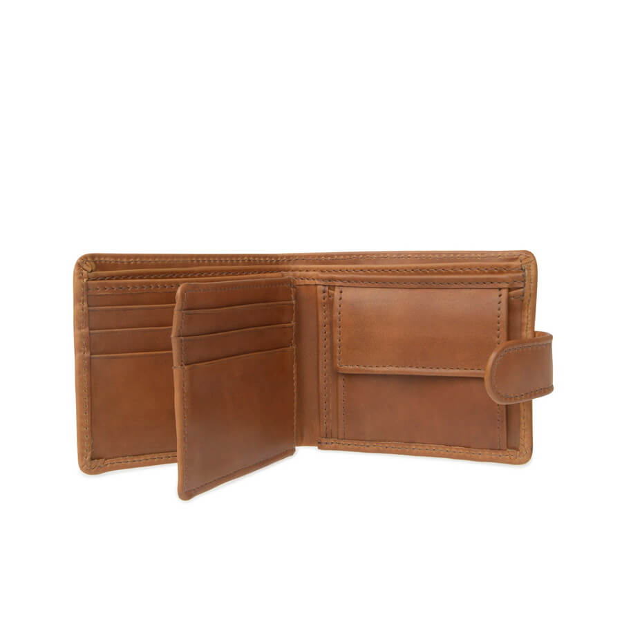 Vida Vida Multicolor Leather Tri Fold Wallet 