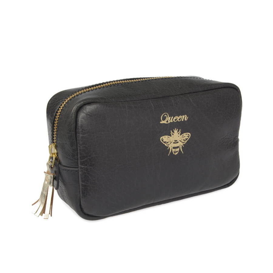 Vida Vida Leather Queen Bee Tassel Make Up Bag