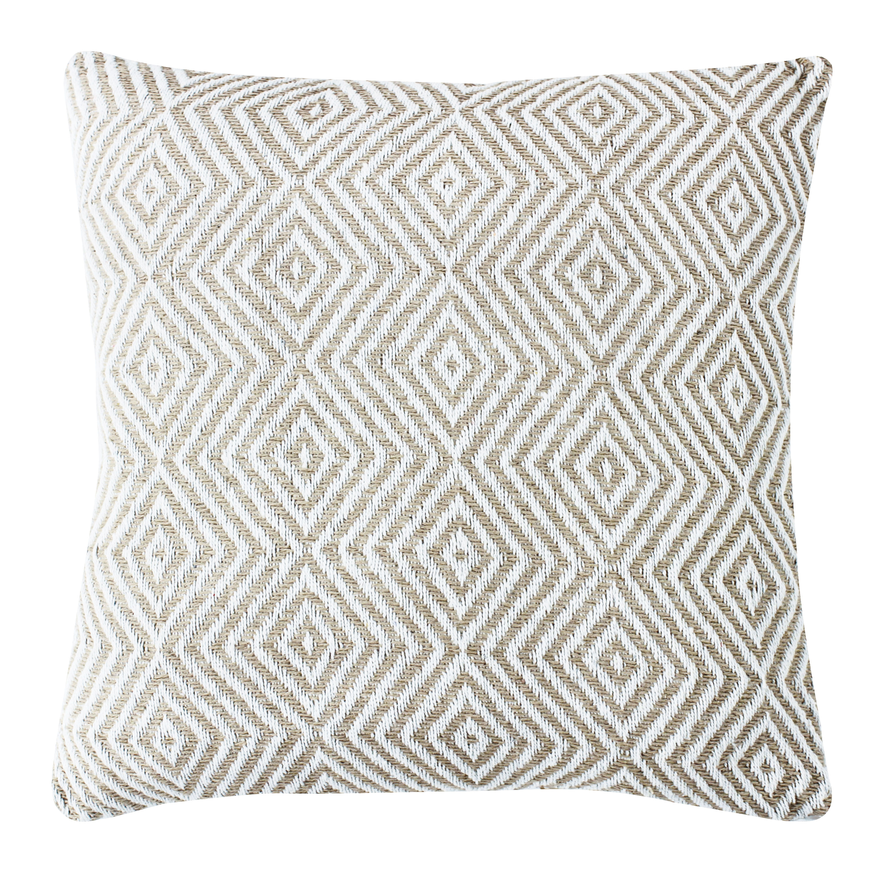 40 x 40cm Beige Ikat Cushion