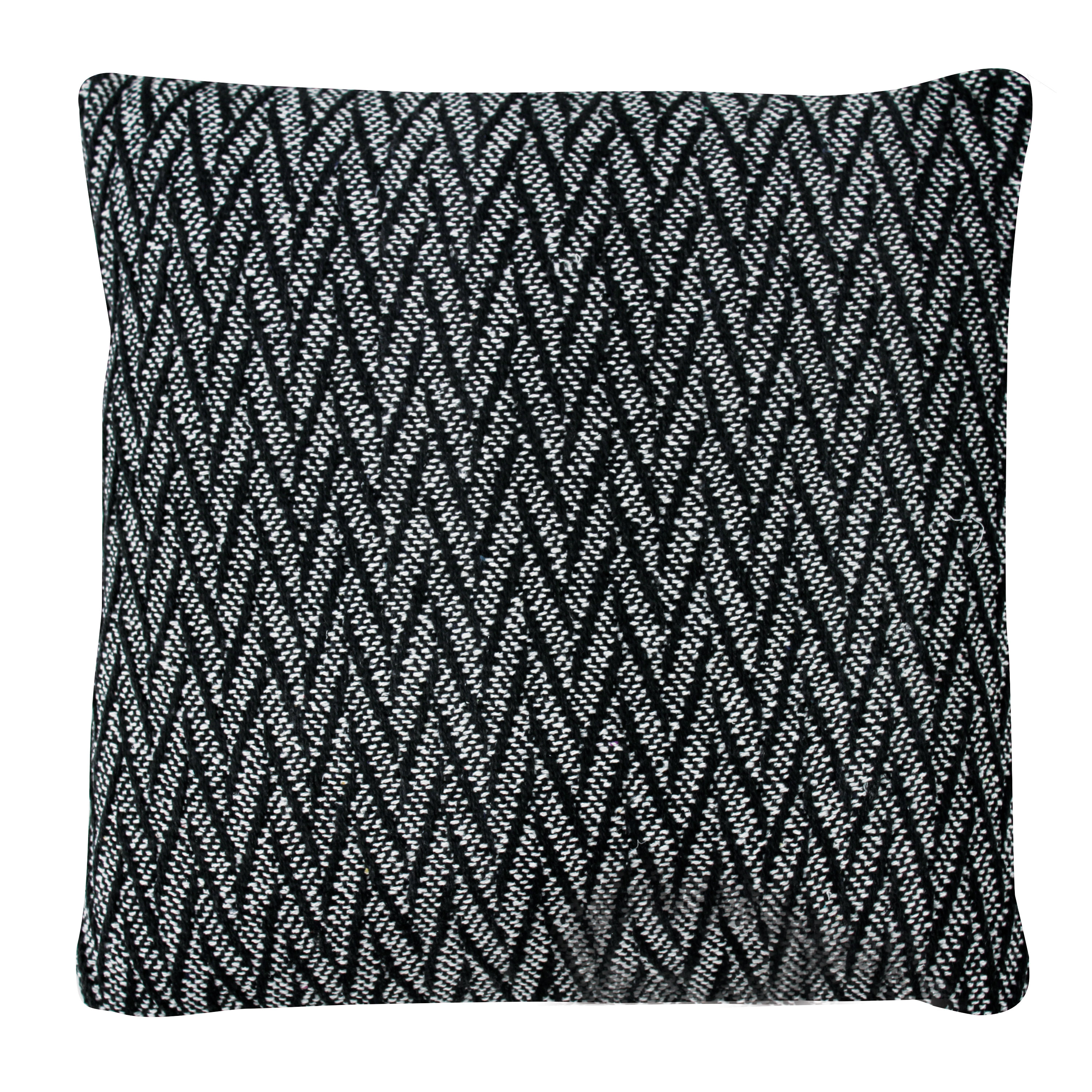 70 x 70cm Black and White Chevron Cushion