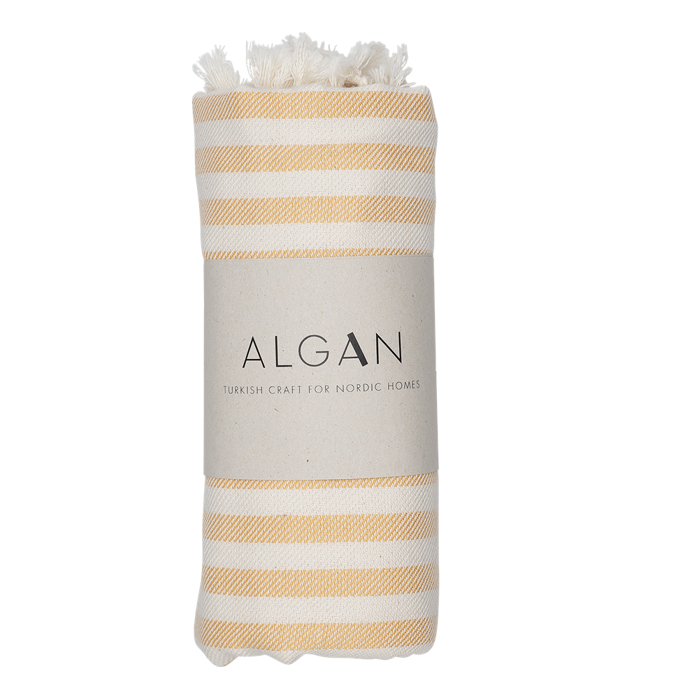 Algan 95 x 180cm Amber Cotton Kavun Hamam Towel