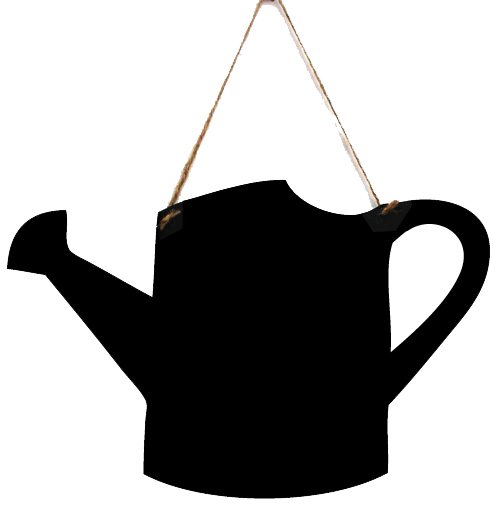 ECP Design 35 x 32cm Black Watering Can Chalkboard