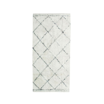 80 x 180cm Cotton Berber diamond Rug