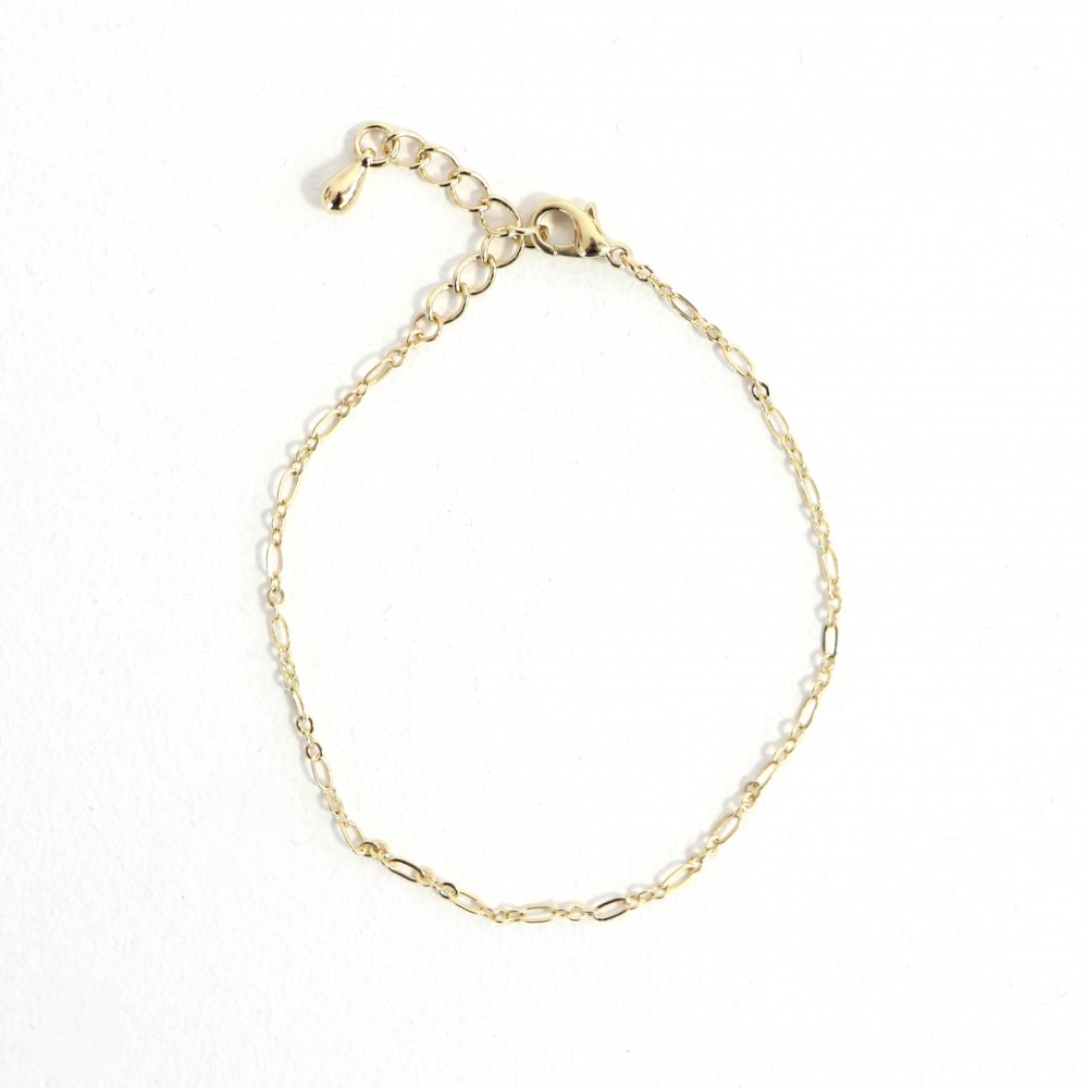 sept cinq Gold Plated Brass Round Knit Bracelet