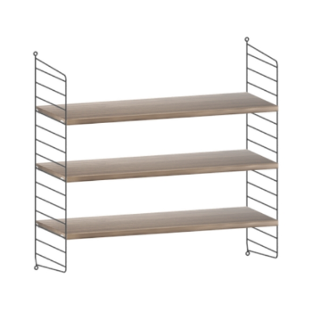 String Walnut / Black XL Pocket Shelf System (75x80x30cm)