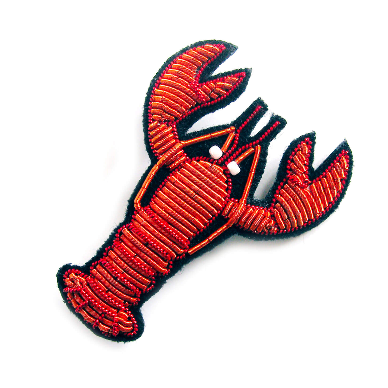 Macon & Lesquoy Orange Lobster Brooch