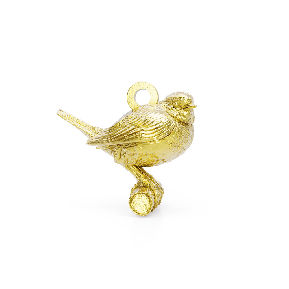 Blackbird London Seasons Gold Vermeil Robin Charm