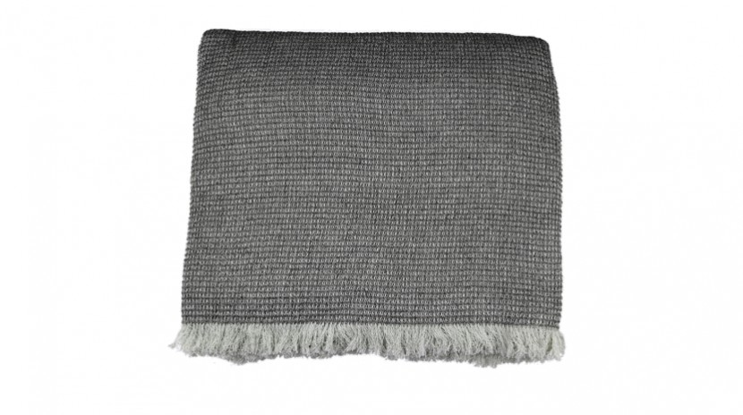 Raine And Humble Charcoal Chambray Waffle Throw