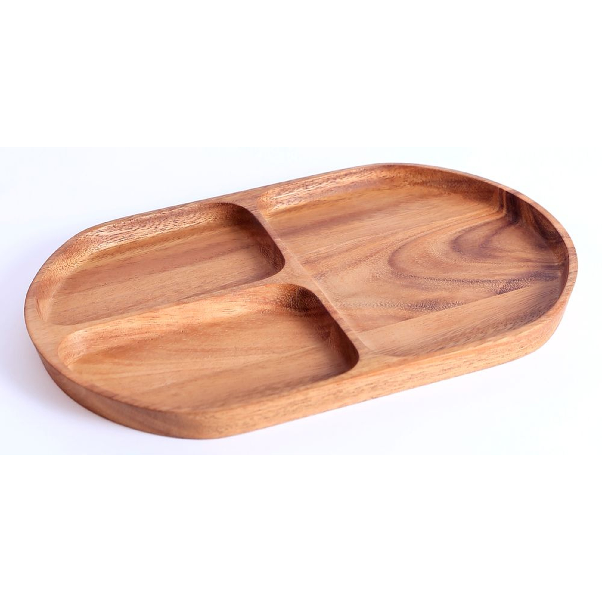 Chabatree Teak Wood Limpid Oval Hole Tray