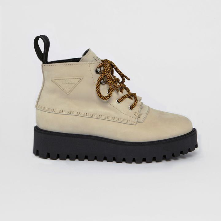 LAST White Leather Rocky Boot