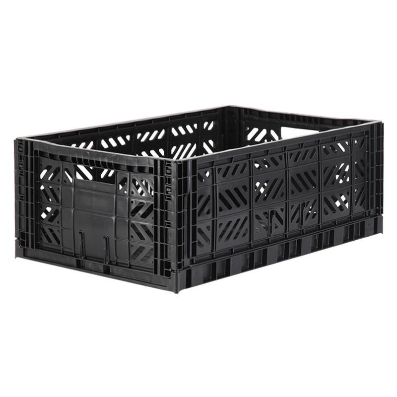 AYKASA Black Plastic Maxi Stack Box