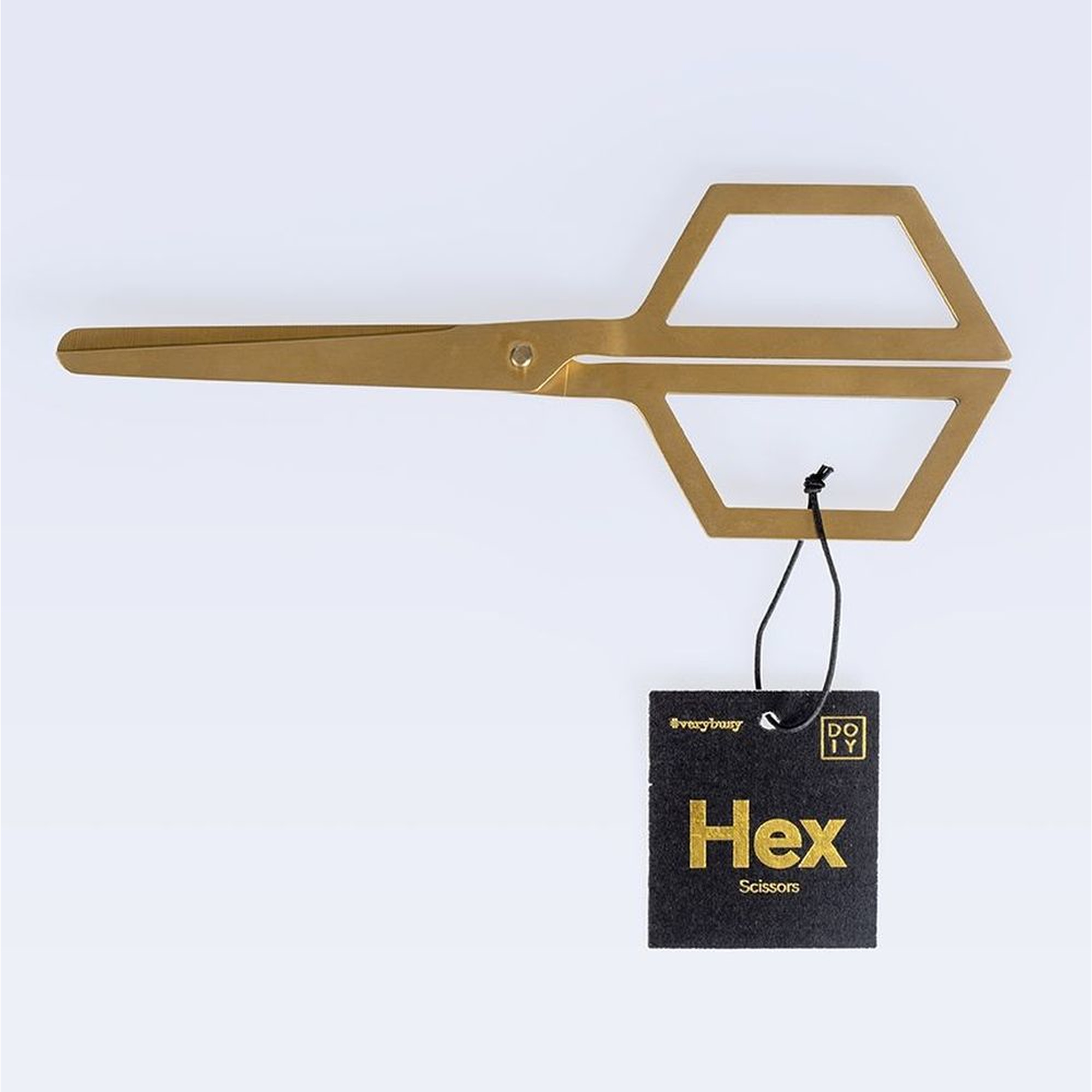 DOIY Design Gold Stainless Steel Hex Scissors