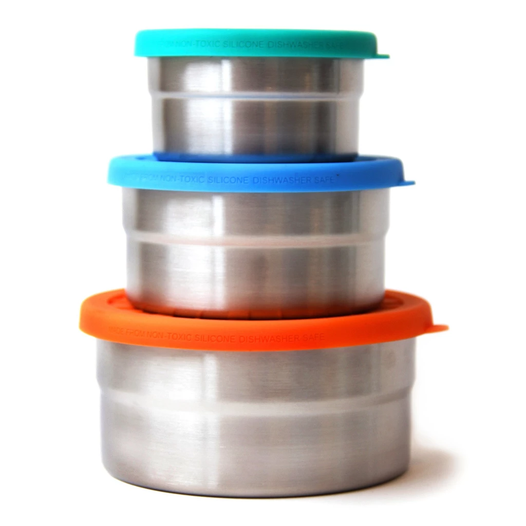 Ecolunchbox Set of 3 Stainless Steel Seal Cup Lunchbox