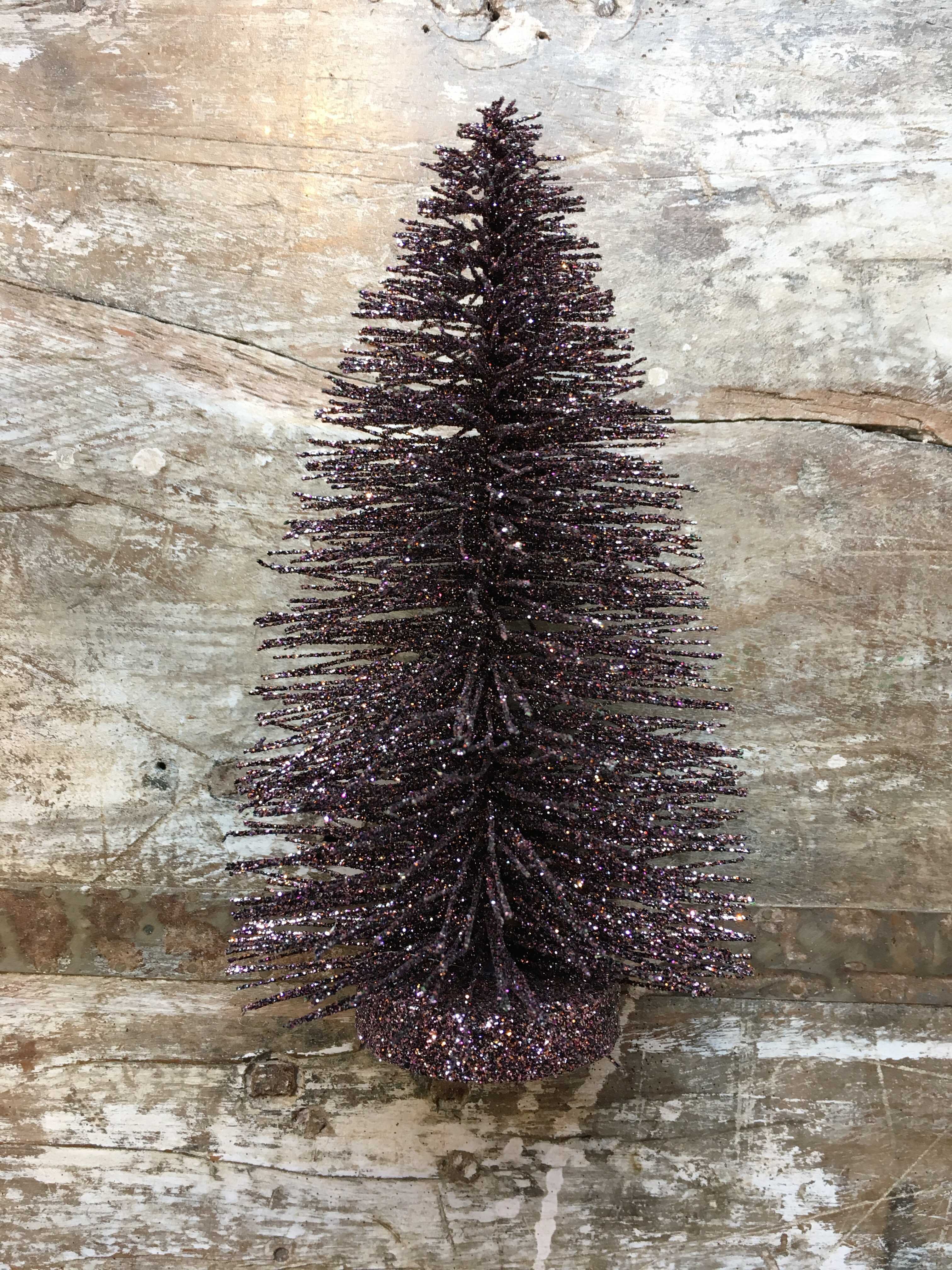 Snaps  22cm Purple Glitter Christmas Tree