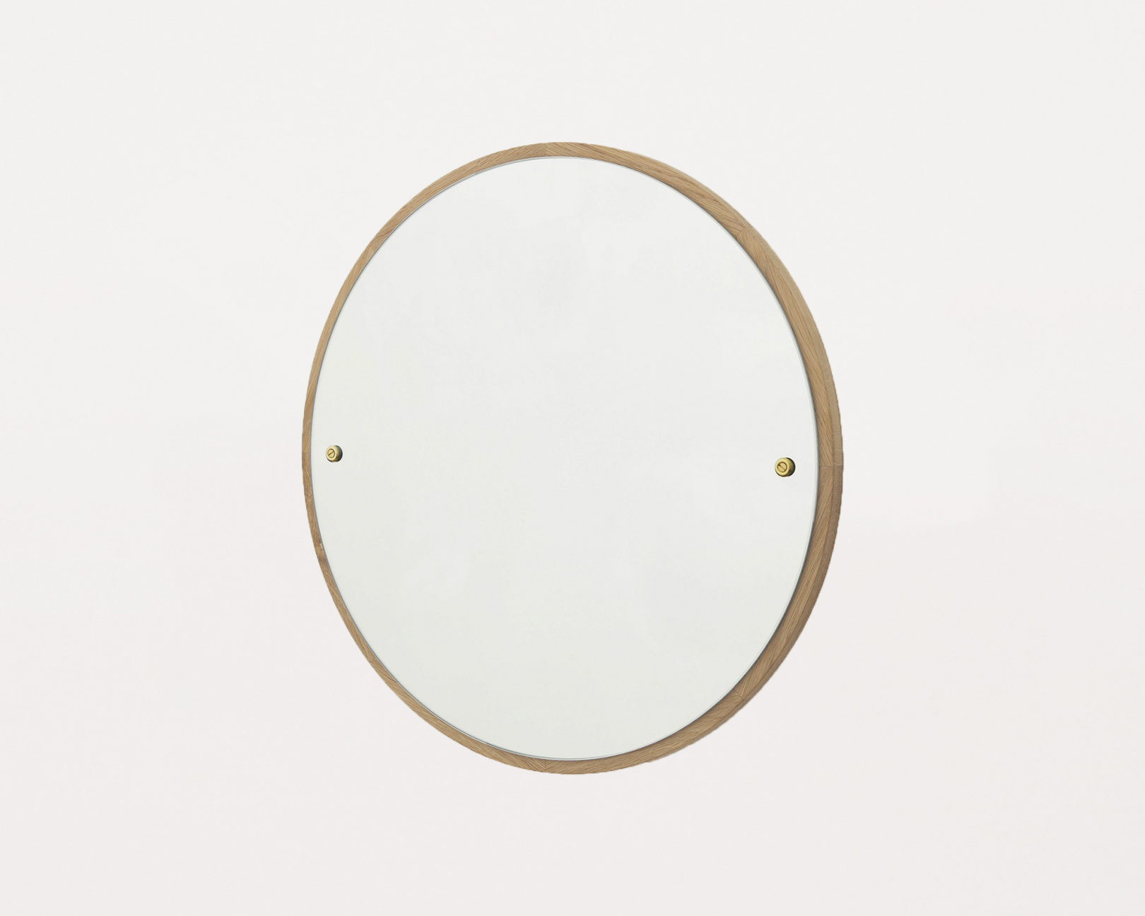 Frama Classic Round Mirror with Solid Oak Back