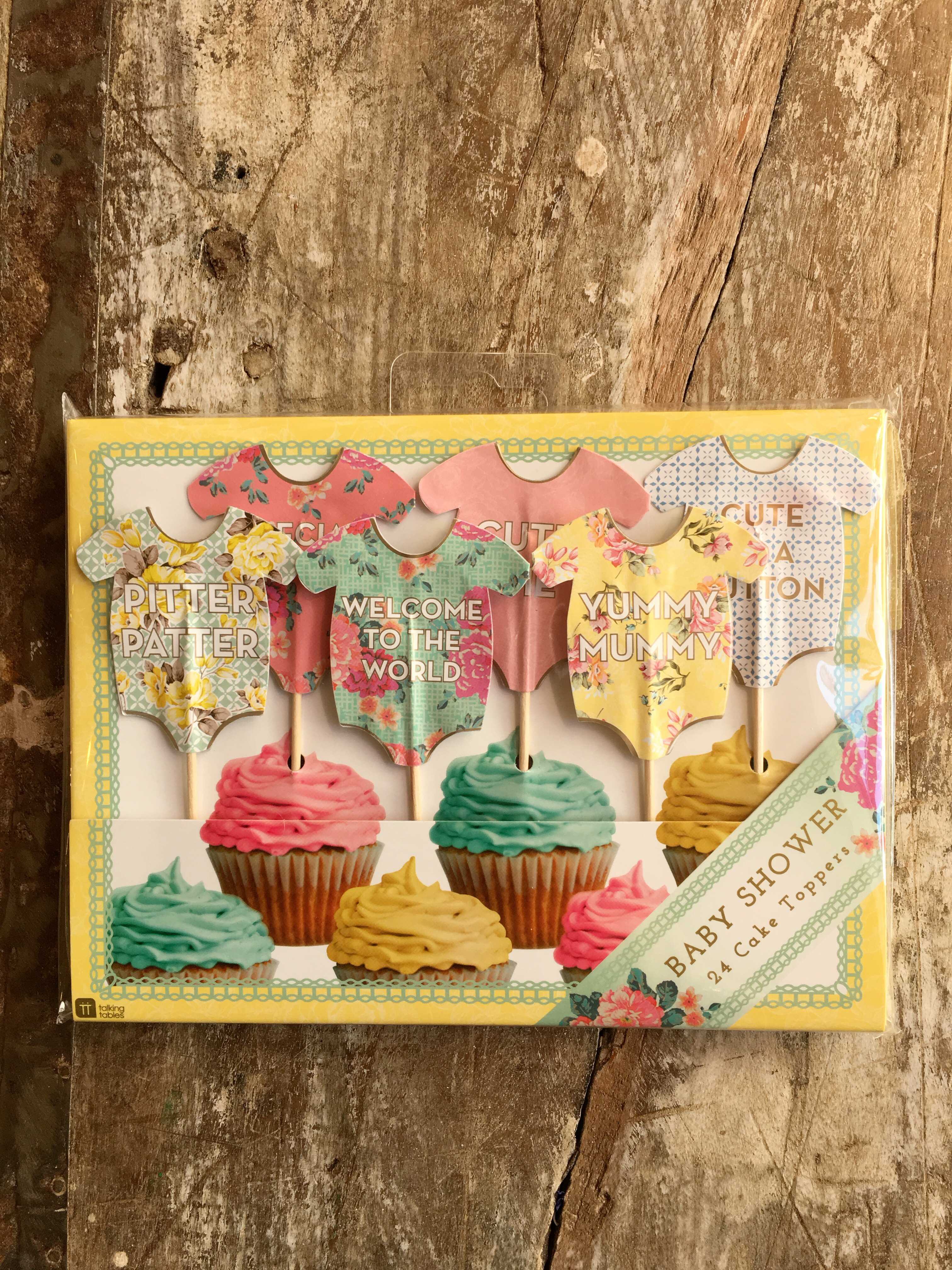 Talking Tables Pack of 24 Baby Cup Cake Topper