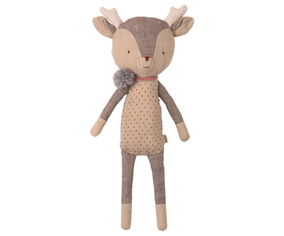 Maileg Linen Winter Friends Reindeer Girl Toy