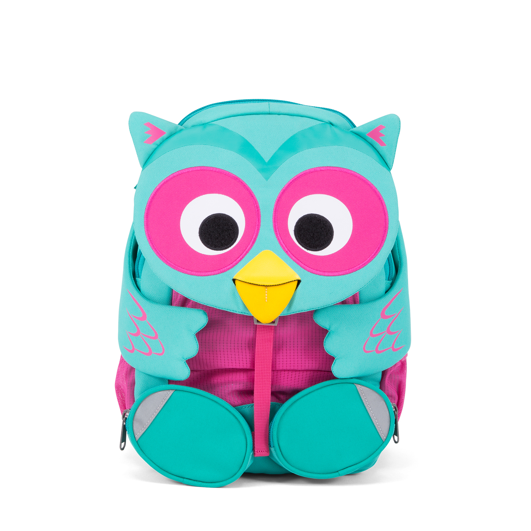 Affenzahn Turquoise Rose Yellow PET Big Friends Elisa Owl Backpack for Kids