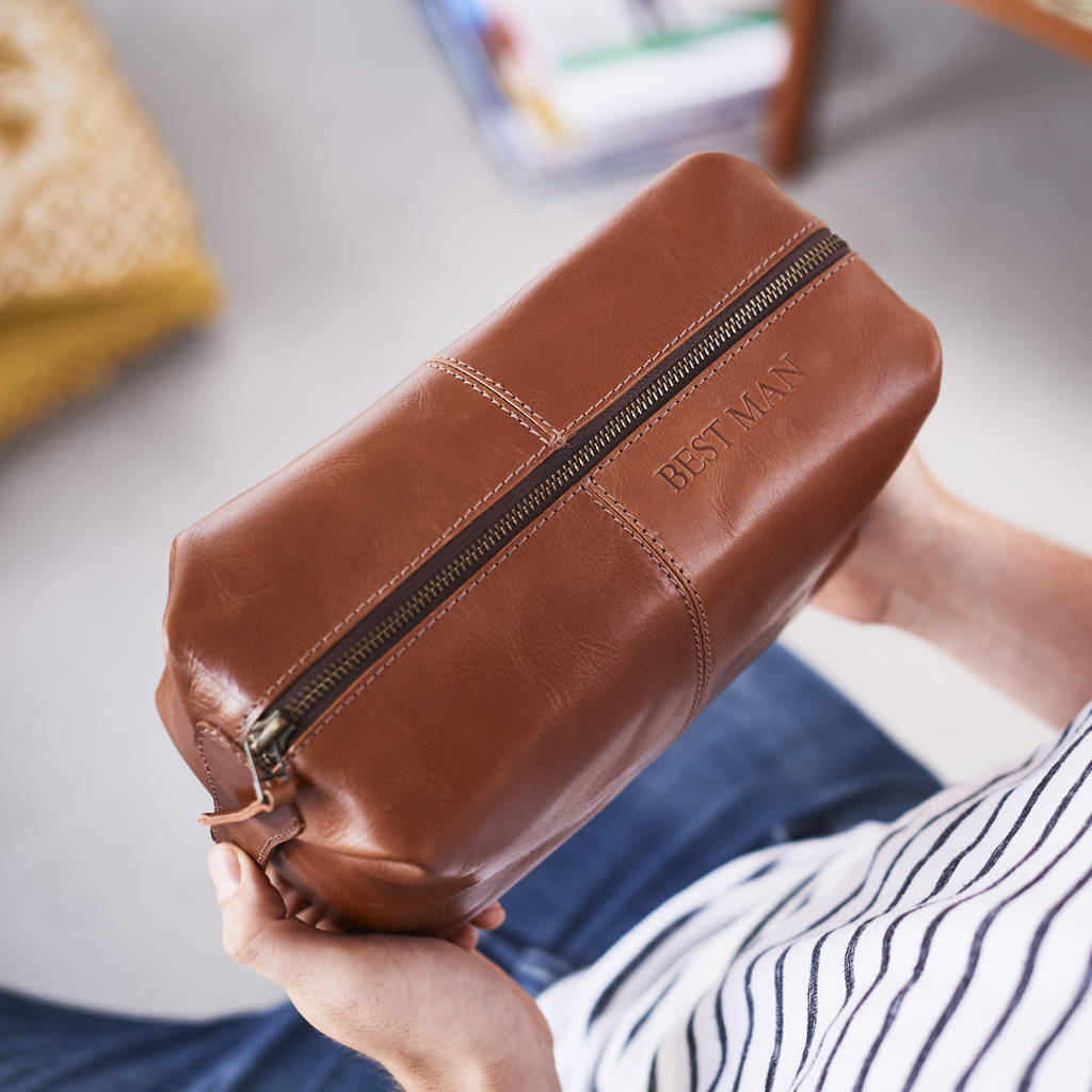 Vida Vida Best Man Leather Wash Bag