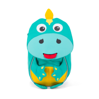 Affenzahn Petrol and Yellow PET Little Friend Daniel Dinosaur Childrens Backpack